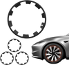 VEVOR Hubcaps Wheel Covers for 2025 Tesla Model Y, 20 Inch Set of 4 Wheel Rim Cover Hubcaps OEM Style Replacement, R20 Size Snap On Car Hub Caps, Premium Sturdy 10-Spoke ABS Tire Rim Caps, Matte Black