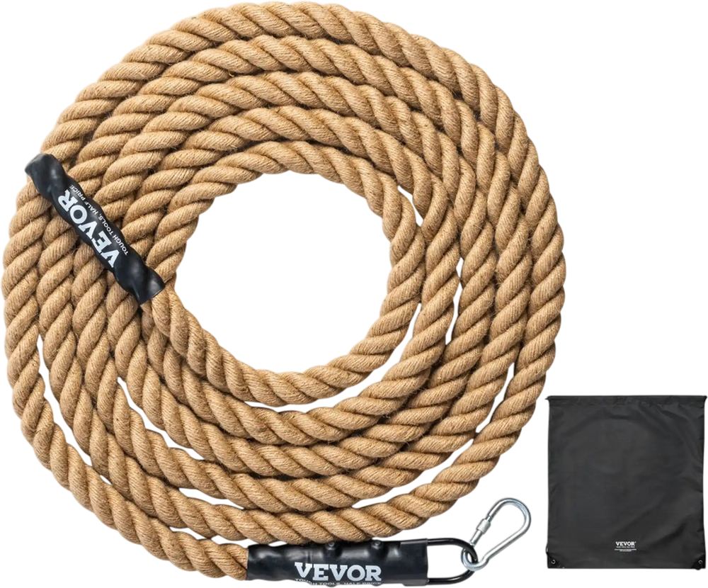 VEVOR Gym Climbing Rope, 1.5" Diameter 25 ft Length Gym Fitness Training Rope, Gym Exercise Workout Rope for Adults, Climbing Rope for Fitness and Strength Training, Climbing Exercise, Home Workout