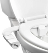 VEVOR Bidet Attachment for Toilet, Self-Cleaning Bidet Toilet Seat Attachment - Dual Retractable Nozzles, Adjustable Water Pressure, Easily Installed Cold Water Sprayer for Rear Feminine Wash, White