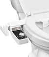 VEVOR Bidet Attachment for Toilet, 0.3" Ultra Thin Bidet Toilet Seat Attachment - Dual Retractable Nozzles, Adjustable Water Pressure, Non-Electric Cold Water Sprayer for Front Rear Water Wash, White
