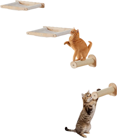 Vevor Cat Shelves Wall Mounted Cat Furniture Set with Jumping Posts & Hammocks New