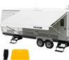 VEVOR RV Awning Fabric Replacement, 14 ft, 15oz Vinyl Waterproof Sun Shade, Outdoor Canopy RV Replacement Fabric for Camper, Trailer, and Motor Home Awnings, Fabric Size 13 ft 2 inWhite