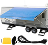 VEVOR RV Awning 15\' Camper Awning Fabric, Trailer Awning Canopy Patio Camping Car Awning, Durable 15oz Vinyl Roller Tube for RV, Van, SUV, Patio Awning Replacement Ocean Blue Fade