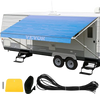 VEVOR RV Awning 17\' Camper Awning Fabric, Trailer Awning Canopy Patio Camping Car Awning, Durable 15oz Vinyl Roller Tube for RV, Van, SUV, Patio Awning Replacement Ocean Blue Fade