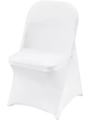 VEVOR Stretch Spandex Folding Chair Covers, Universal Fitted Chair Cover, Removable Washable Protective Slipcovers, for Wedding, Holiday, Banquet, Party, Celebration, Dining (30PCS White)