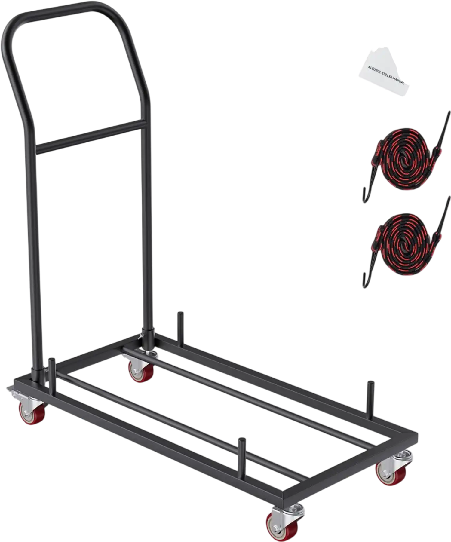 Vevor Folding Chair Dolly Commercial Cart 12-Chair Capacity Black New