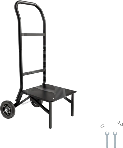 Vevor Folding Chair Cart Heavy-Duty Storage Dolly for 10 Chairs 150 lbs Matte Black New