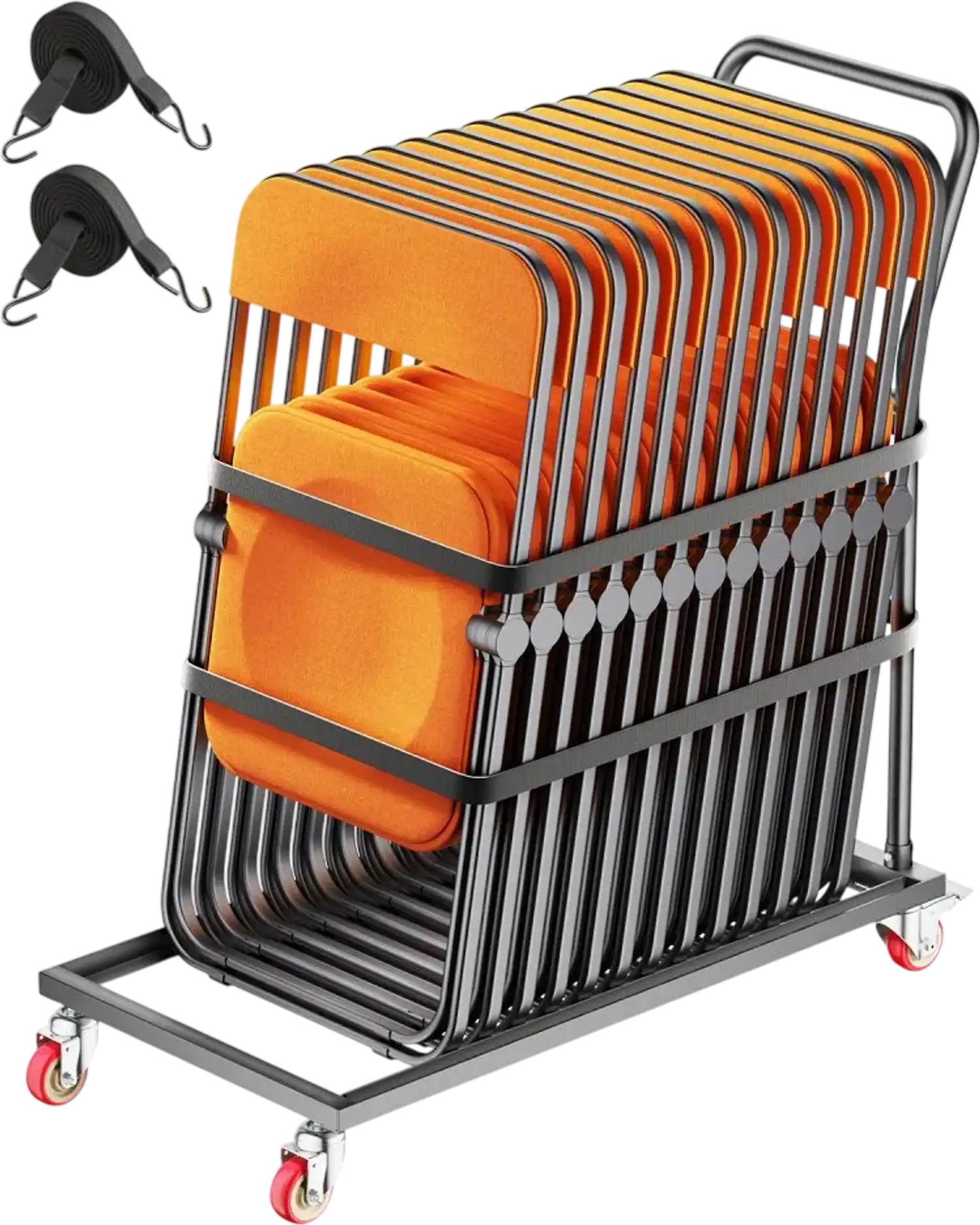 Vevor Folding Chair Dolly Cart 300 lbs Capacity for 25 Chairs New