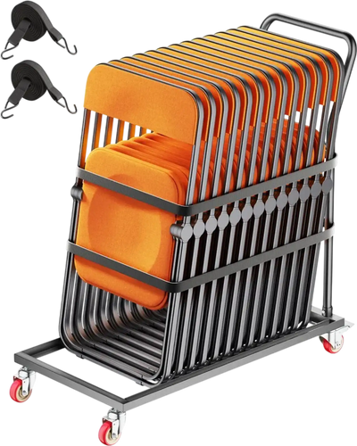 Vevor Folding Chair Dolly Cart 300 lbs Capacity for 25 Chairs New