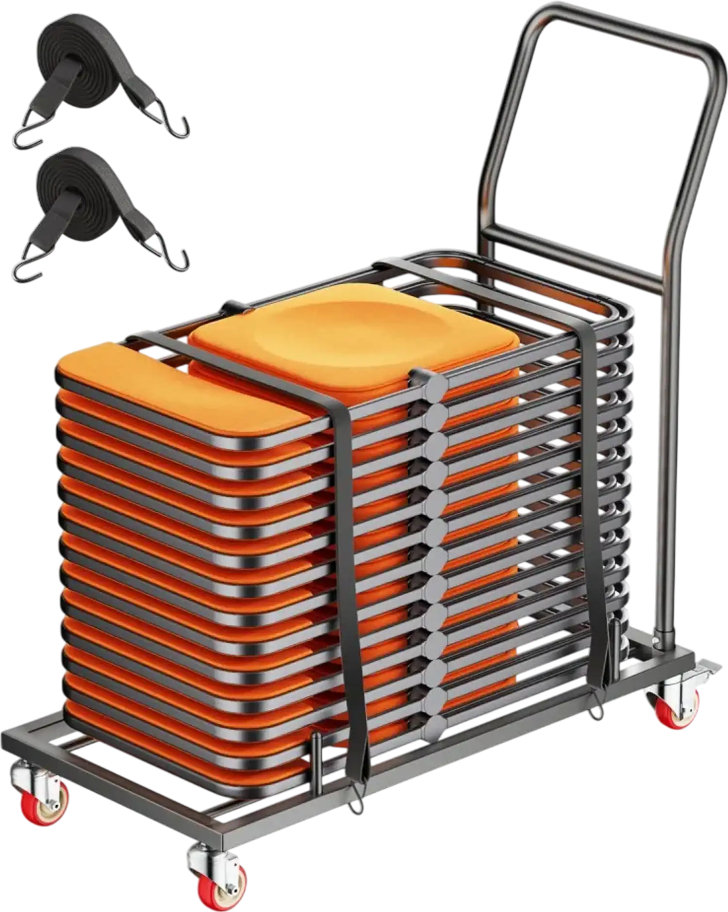 Vevor Folding Chair Dolly L-Shaped 300 lbs 25-Chair Cart New