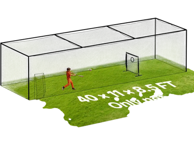 Vevor Baseball Batting Cage 40 x 11 x 8.5' Freestanding Hitting Net for Indoor & Outdoor Practice New