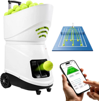 VEVOR Tennis Ball Machine,2H Runtimeand150 Ball Capacity Auto Ball Launcher, for Beginners and Pro Practice Training, with App Remote Control, Spin Control, 2 Training Modes, and Speeds up to 80MPH