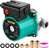 VEVOR Hot Water Recirculating Pump, 93W, 110V Water Circulator Pump, Circulation Pump, 3/4″ G Thread to 1/2″ NPT Brass Adapter, Stainless Steel Head, 3 Speed Control for Electric Water Heater System