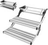 VEVOR RV Steps, 2-Step, 440 lbs Load Capacity, Manual Retractable RV Stairs, Telescopic Folding Aluminum Alloy Camper Steps, Steel Frame Non-Slip Entry Stairs for Camper Van Motorhome Travel Trailer