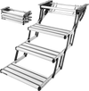 VEVOR RV Steps, 3-Step, 440 lbs Load Capacity, Manual Retractable RV Stairs, Telescopic Folding Aluminum Alloy Camper Steps, Steel Frame Non-Slip Entry Stairs for Camper Van Motorhome Travel Trailer