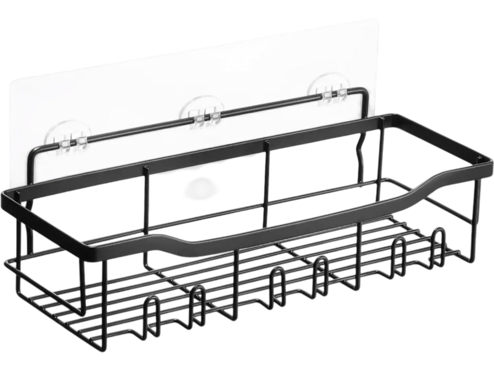 VEVOR Shower Caddy, 5 Pack Adhesive Bathroom Shower Storage Organization Shelves Rack Set, 40 lbs Large Weight Capacity, with Soap and Toothbrush Holder, No Drilling for Bathroom, Kitchen, RV/Camper
