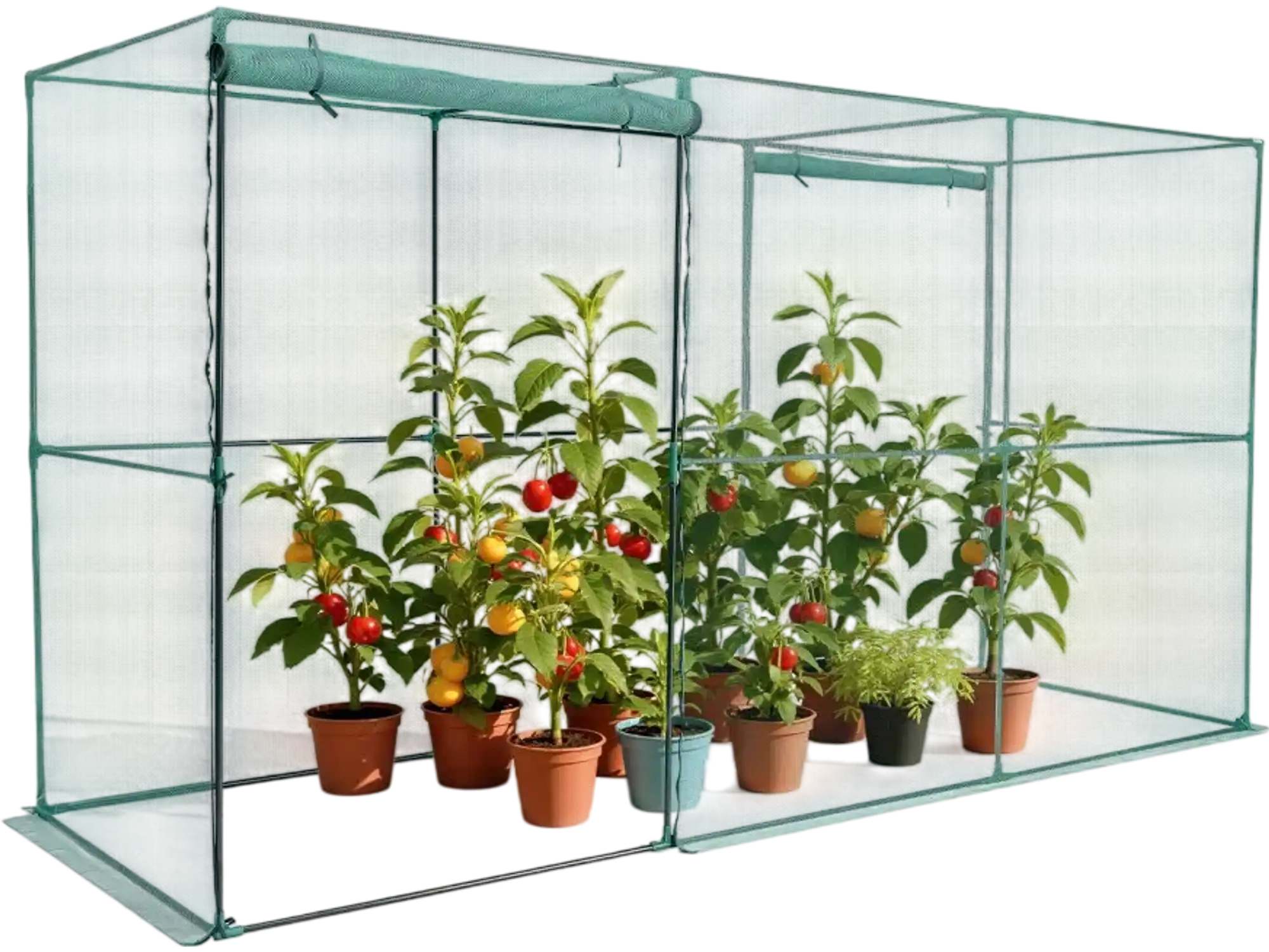 Vevor Crop Cage Plant Protection Tent with Zippered Door 11.6' x 3.9' x 6.3' New