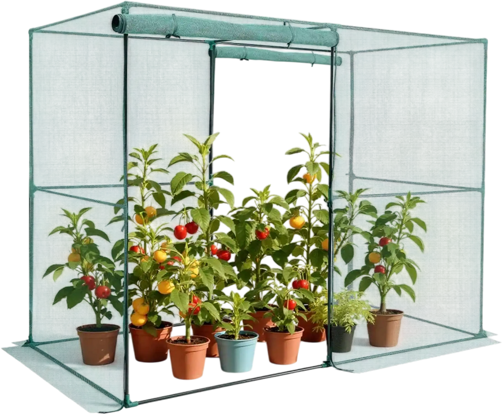 VEVOR Crop Cage, 7.8 x 3.9 x 5.9 ft Plant Protection Tent with Zippered Door, Wind-Resistant Tall Crop Cage, Easy to Install, Outdoor Raised Bed Cover, Tomato Plant Netting for Garden Patio Lawn
