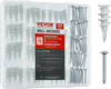 VEVOR Self Drilling Drywall Anchors, 100 PCS Dry Wall Anchors and Screws, Drywall Anchors Kit with Screws, No Drill Hole Required Nylon Plastic Wall Anchors and Heavy Duty Metal Screws, for Drywall