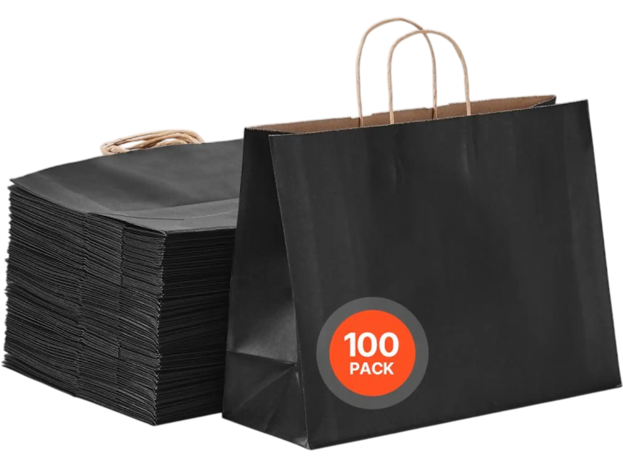 Vevor Kraft Paper Bags Black 16 x 6 x 12