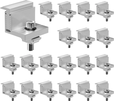 Vevor Solar Panel Mounting Brackets Adjustable 35-50 mm End Clamps 20 PCS New