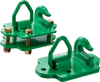 VEVOR 3/8" Tractor Bucket Hooks with Tie Down Ring, Grade 70 Forged Steel 2 Pack Bolt-On Grab Hook with Back Plates Work Well for Tractor Bucket RV UTV Truck Maximum Break Strength 15,000 lbs, Green