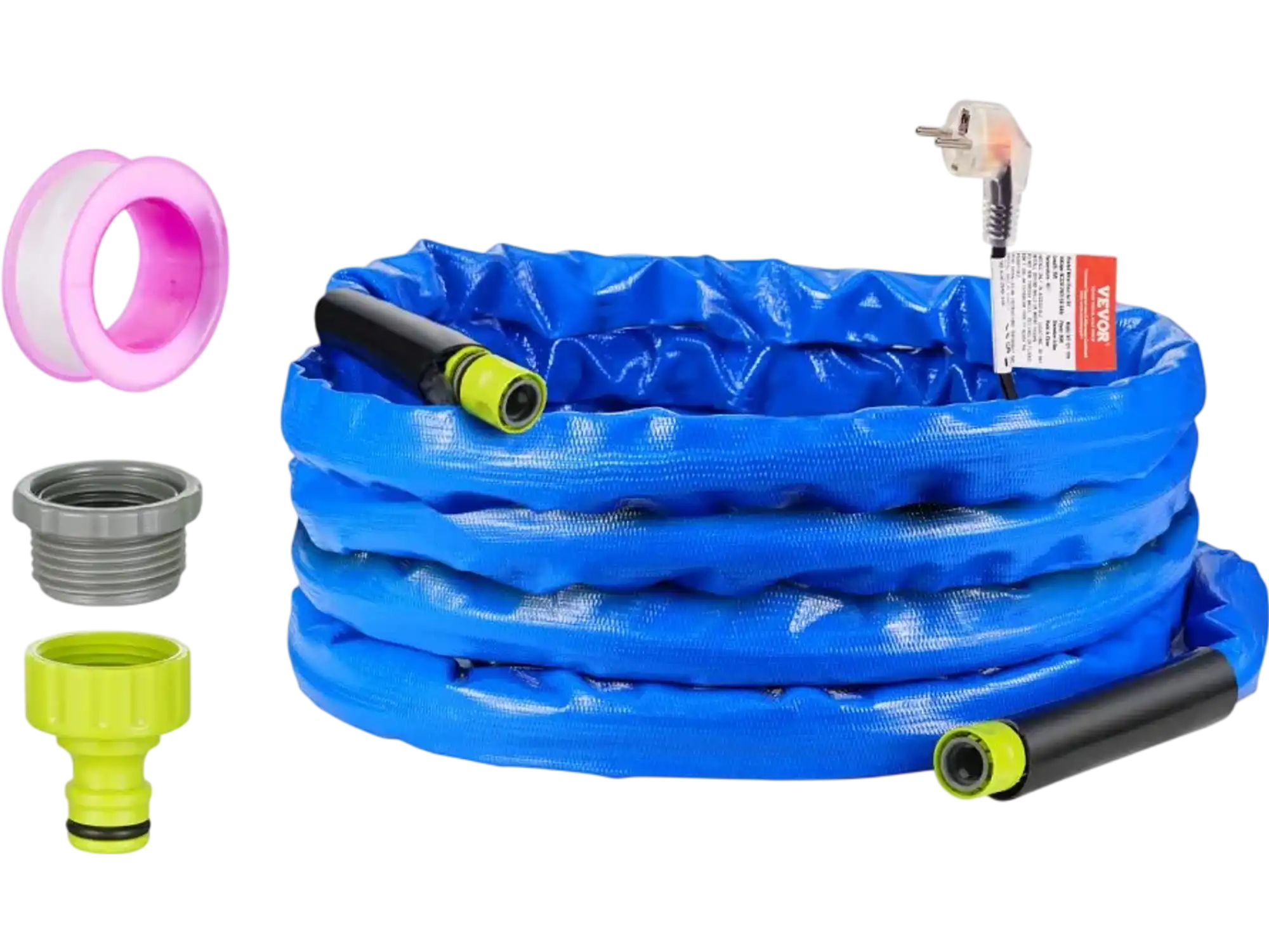 Vevor Heated Water Hose 25' RV Drinking Water Hose with Corrugated Cover Antifreeze to -45°F New
