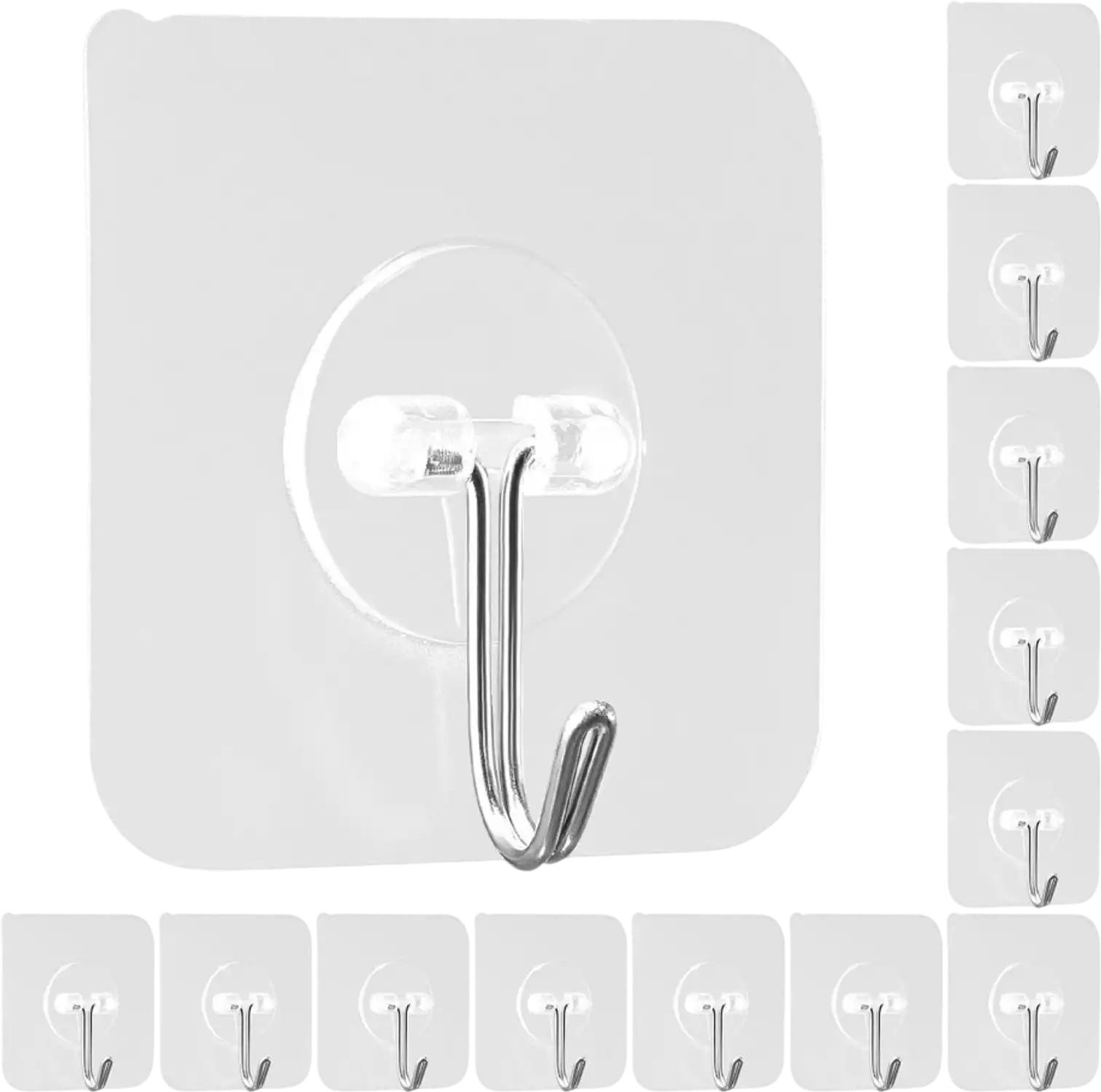 Vevor Adhesive Hooks 12-Pack Self-Adhesive Towel Coat Hooks New