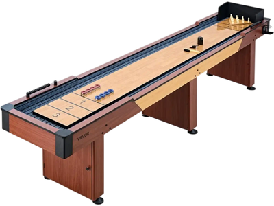 Vevor Shuffleboard Table 12' 2-in-1 Bowling Combo Set New