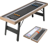 VEVOR 7 ft Shuffleboard Table, 2 in 1 Shuffleboard and Tabletop Curling Combo Game, Compact Shuffle Board with Smooth Surface, Folding Legs, 8 Pucks, Easy to Disassemble and Move, for Family Game Room