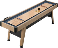 VEVOR 9 ft Shuffleboard Table, Scratch-Resistant Playfield for Smooth, Fast Puck Action, Pedestal Legs with Levelers for Optimum Stability, Shuffle Board w/ 8 Pucks, Wax, Brush, for Family Game Room