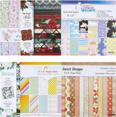 Vevor Scrapbook Paper 72 Sheets 6 x 6
