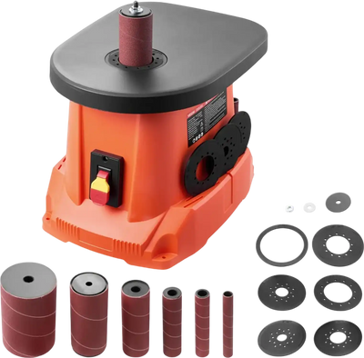 VEVOR Oscillating Spindle Sander, 2400RPM Benchtop Spindle Sander with 6 Sleeves (1/2