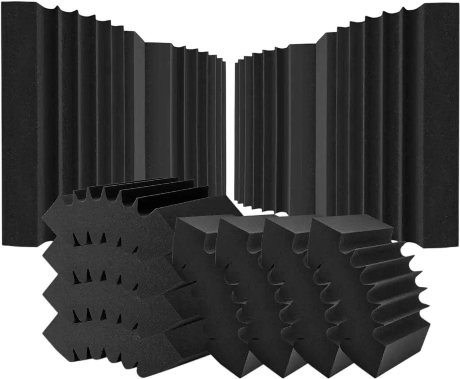 Vevor Acoustic Foam Panels Soundproof Wall Panels 4 Pack 16.5 x 6.3 x 12