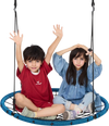 VEVOR Spider Web Saucer Swing, 40 Inch Round Swings for Kids Outdoor, 750lbs Weight Capacity Saucer Tree Swing, Stable Woven Rope Swing Seat with Tree Hanging Straps and Adjustable Multi-Strand Ropes