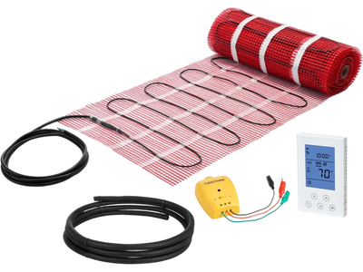 Vevor Floor Heating Mat 90 sq.ft. Self-Adhesive Mesh System with Smart Thermostat 120V New