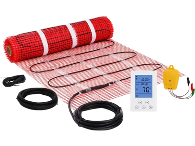 Vevor Floor Heating Mat 30 sq. ft Electric Radiant In-Floor Heating System with Digital Thermostat New