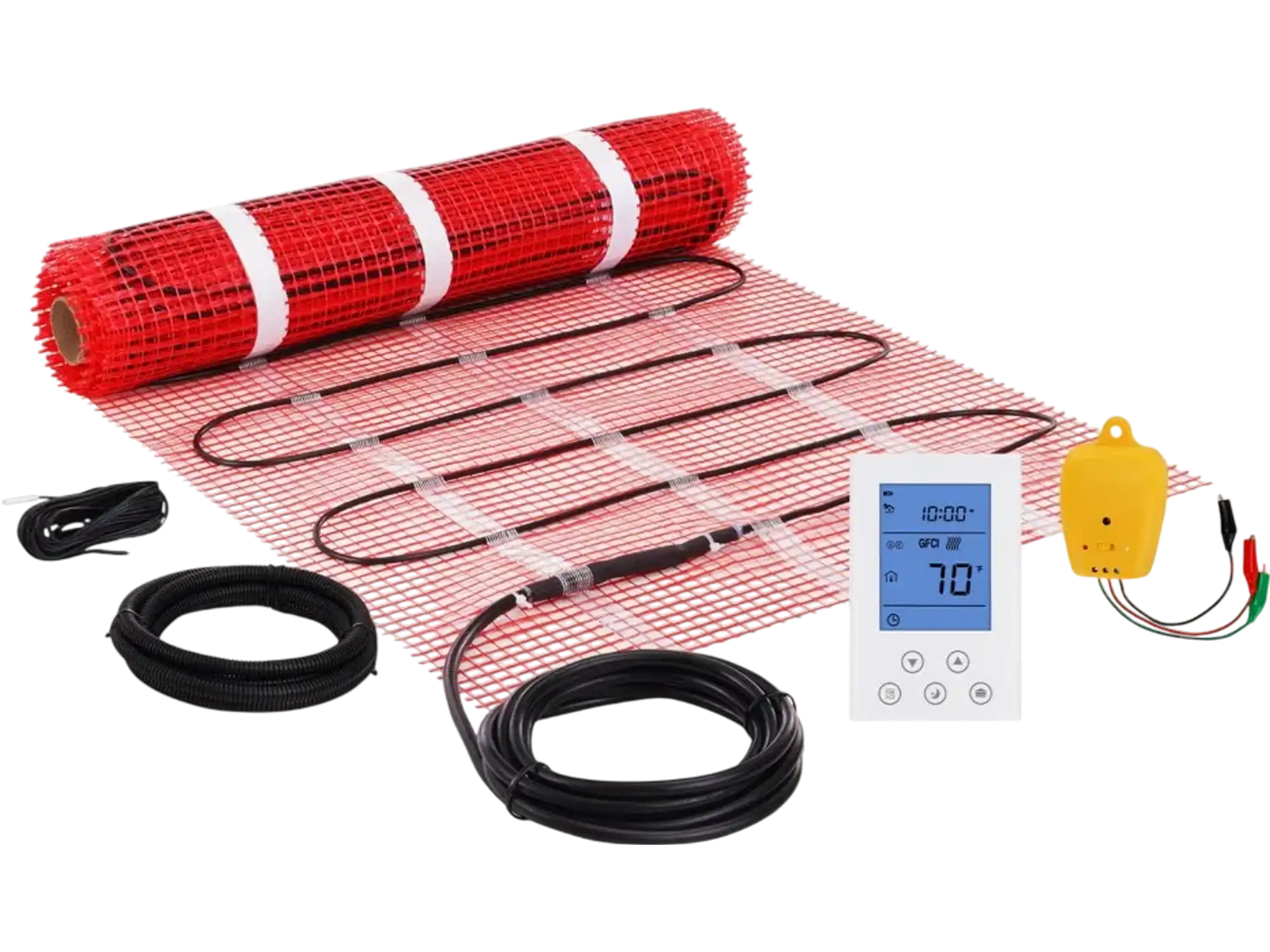 Vevor Floor Heating Mat 20 sq. ft Electric Radiant In-Floor Heating System with Digital Thermostat New