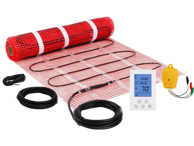 Vevor Floor Heating Mat 20 sq. ft Electric Radiant In-Floor Heating System with Digital Thermostat New