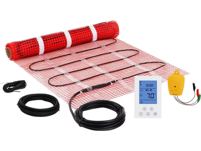 Vevor Floor Heating Mat 10 sq. ft. Electric Radiant Heated Warm System with Digital Thermostat New