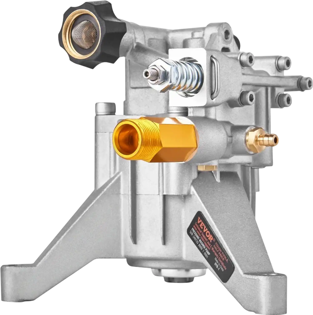 VEVOR Pressure Washer Pump, 7/8" Shaft Vertical, 3400 PSI, 2.5 GPM, Replacement Power Washer Pumps Kit, Parts Washer Pump, Compatible with Honda, Simpson, RYOBI, Briggs & Stratton, Subaru, Craftsman