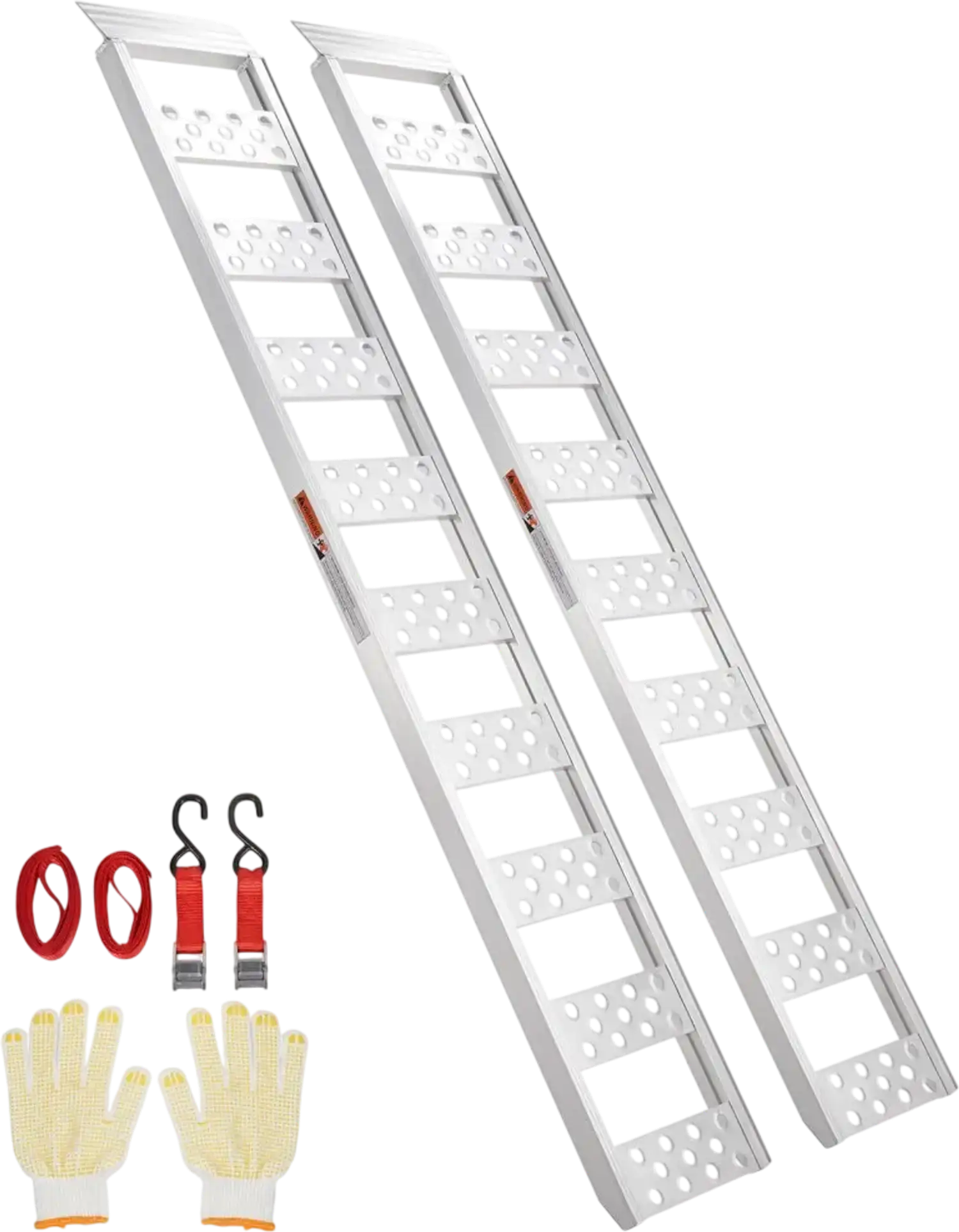 Vevor Loading Ramps 1250 lb Straight Aluminum Ramps with Treads and Load Straps 78