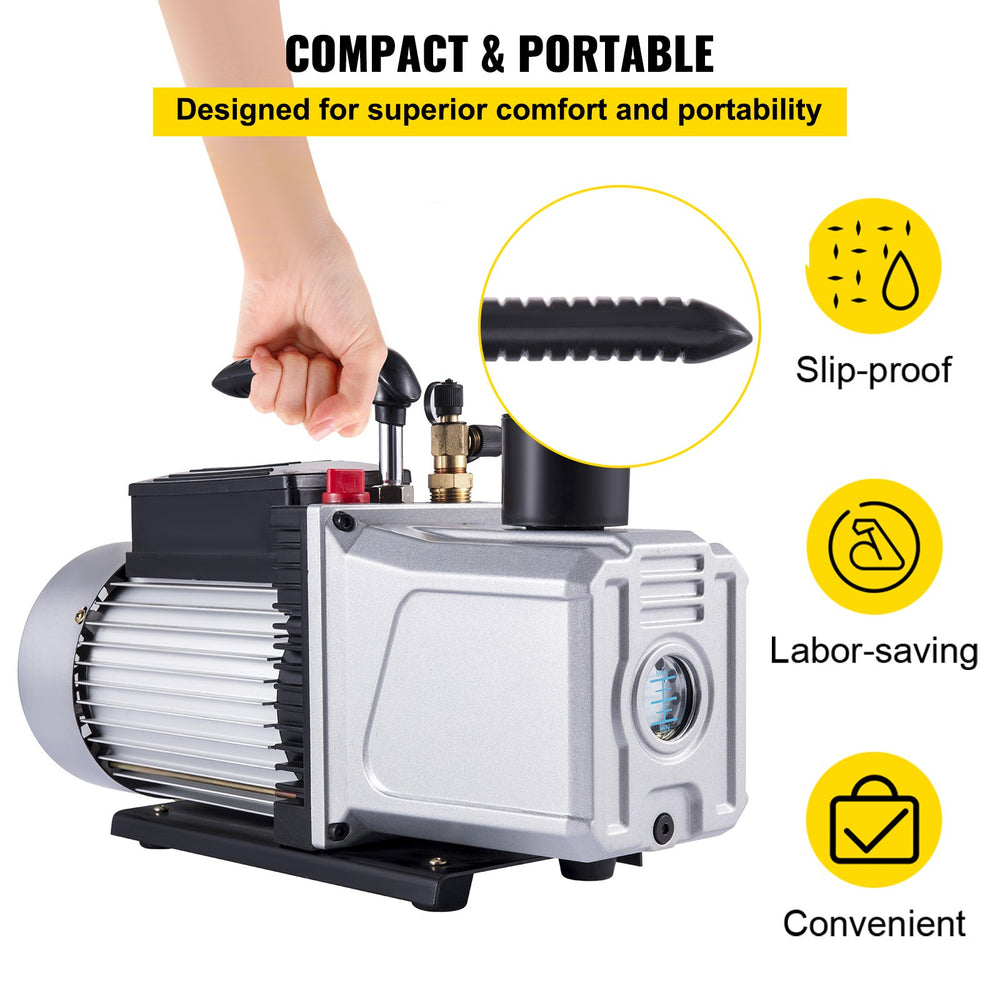Vevor Vacuum Pump Single Stage 12CFM 1HP 110V 5PA New