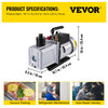 Vevor Vacuum Pump Single Stage 12CFM 1HP 110V 5PA New