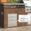 Vevor Outdoor Kitchen Drawers 18" x 20.5" x 23" Triple Access Stainless Steel New