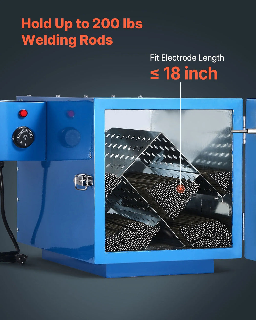 Vevor Welding Rod Drying Oven for 18" Electrode 200 lbs Capacity 1060W 120V New