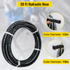 VEVOR Hydraulic Hose 50 Feet Rubber Hydraulic Hoses with 2 High-Tensile Steel Wire Braid, Inner Diameter 1/2 Inch, 5000 PSI Max, Bulk Hydraulic Hose -40 °F to 250 °F, Hydraulic Oil Flexible Hose