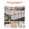 VEVOR Stretch Spandex Folding Chair Covers, Universal Fitted Chair Cover, Removable Washable Protective Slipcovers, for Wedding, Holiday, Banquet, Party, Celebration, Dining (100PCS White)