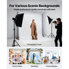 VEVOR 10 x 8 Ft Backdrop Banner Stand Adjustable Height and Width Newest Step and Repeat for Trade Show Wall Exhibitor Photo Booth Background