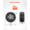 VEVOR Golf Cart Wheels, 10" 205/50-10 Black Aluminum Alloy Golf Cart Tires and Wheels Combo (Set of 4) Fit Club Car, EZGO, Yamaha, 4 Ply Rubber 4-Lug Lawn Mower Tires & Rims, 675 lbs Load, All-Terrain